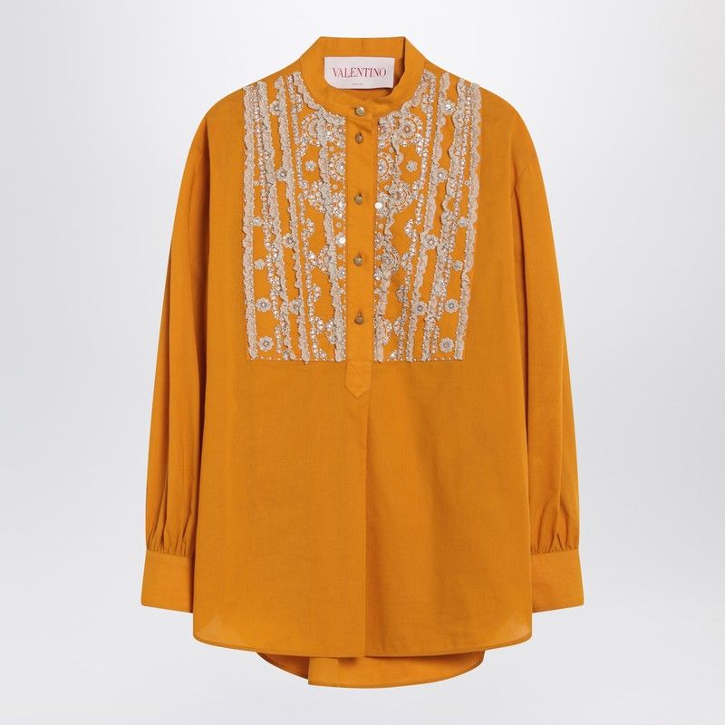 VALENTINO Chic Beaded Lace Shirt for Women - Spring/Summer 2025