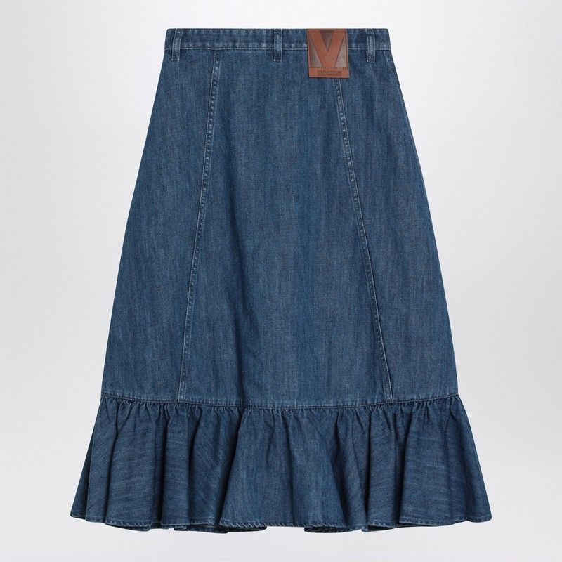 VALENTINO Denim Midi Skirt