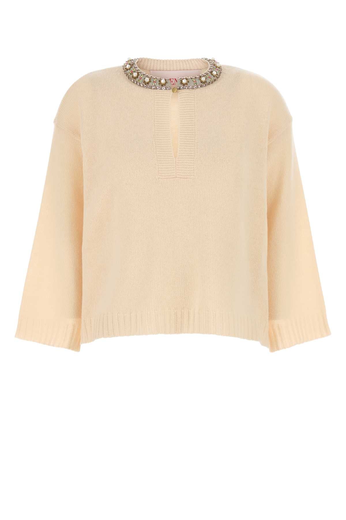 VALENTINO GARAVANI Wool Sweater with Embroideries - Women's Fashion