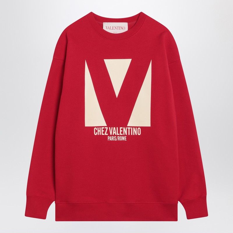 VALENTINO Crewneck Sweatshirt with Contrasting Print
