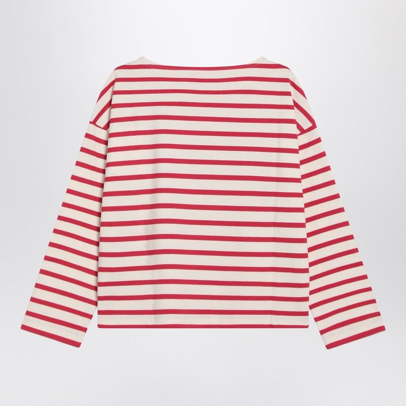 VALENTINO GARAVANI Embroidered Cotton Stripped T-Shirt for Women