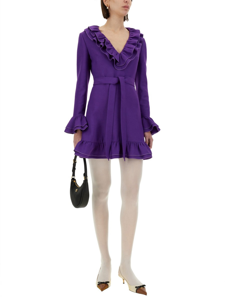 VALENTINO Couture Mini Dress with Exquisite Fabric - Size 40