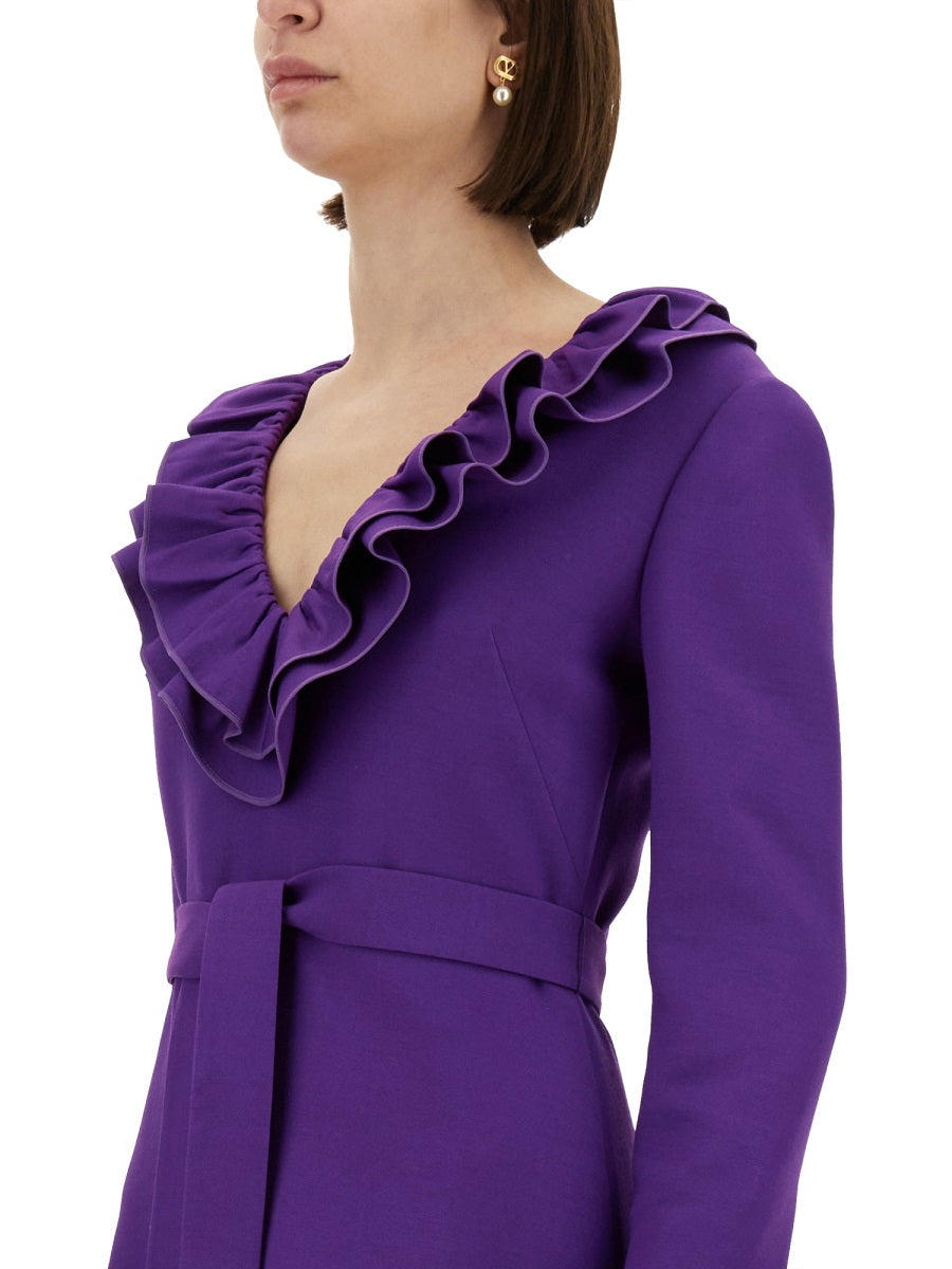 VALENTINO Couture Mini Dress with Exquisite Fabric - Size 40