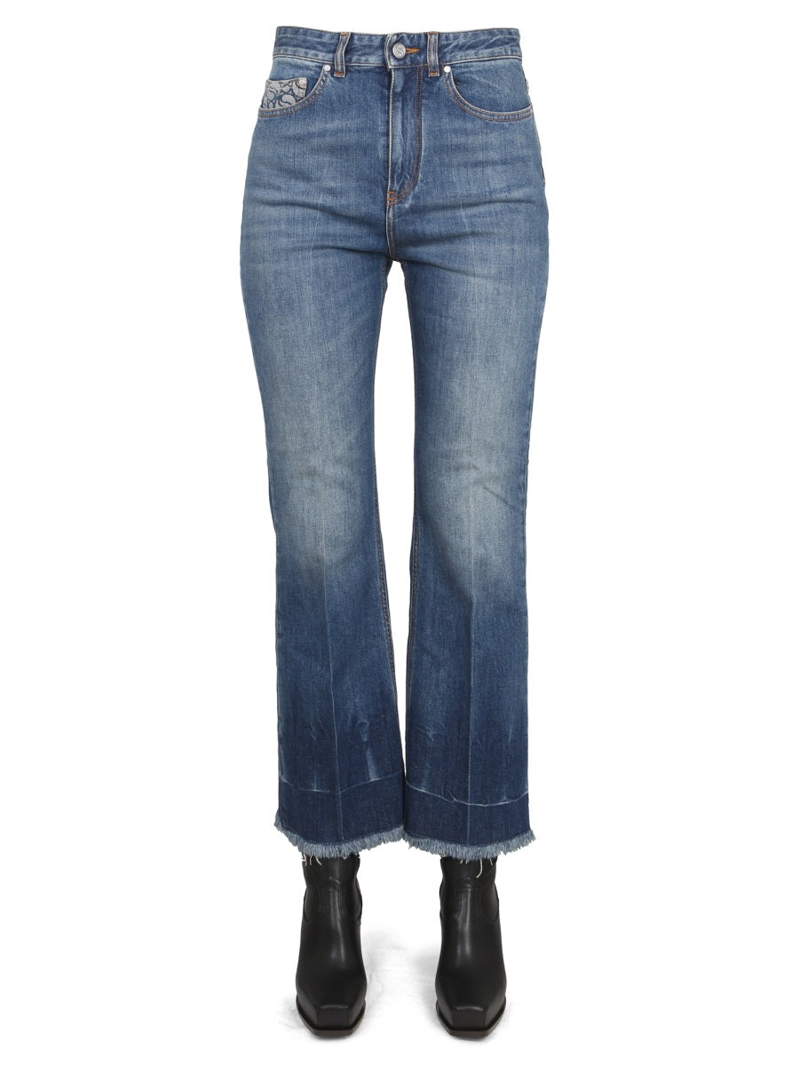 STELLA MCCARTNEY Women's Denim Jeans with Button and Zipper Closure