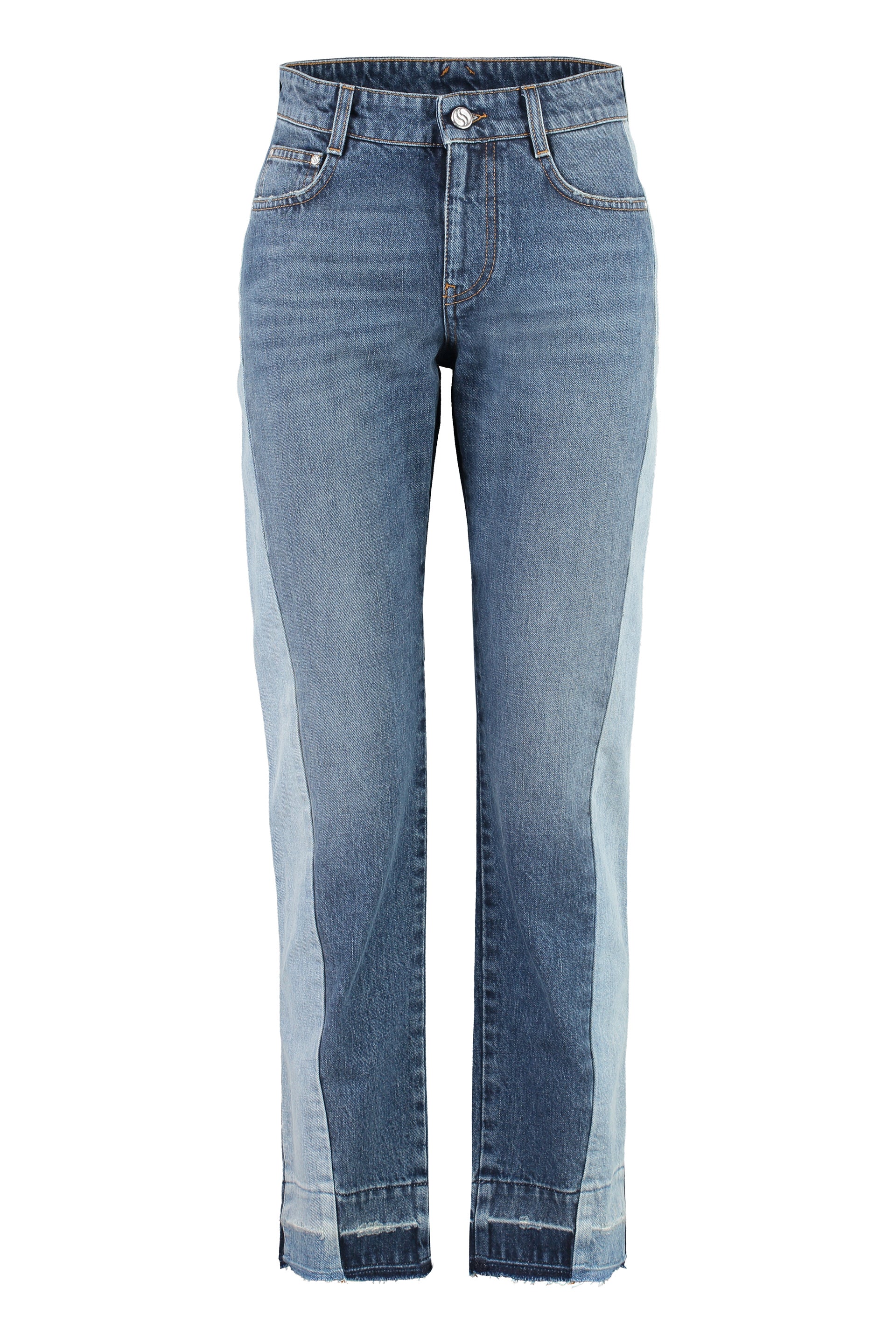 STELLA MCCARTNEY 5-Pocket Straight-Leg Distressed Jeans