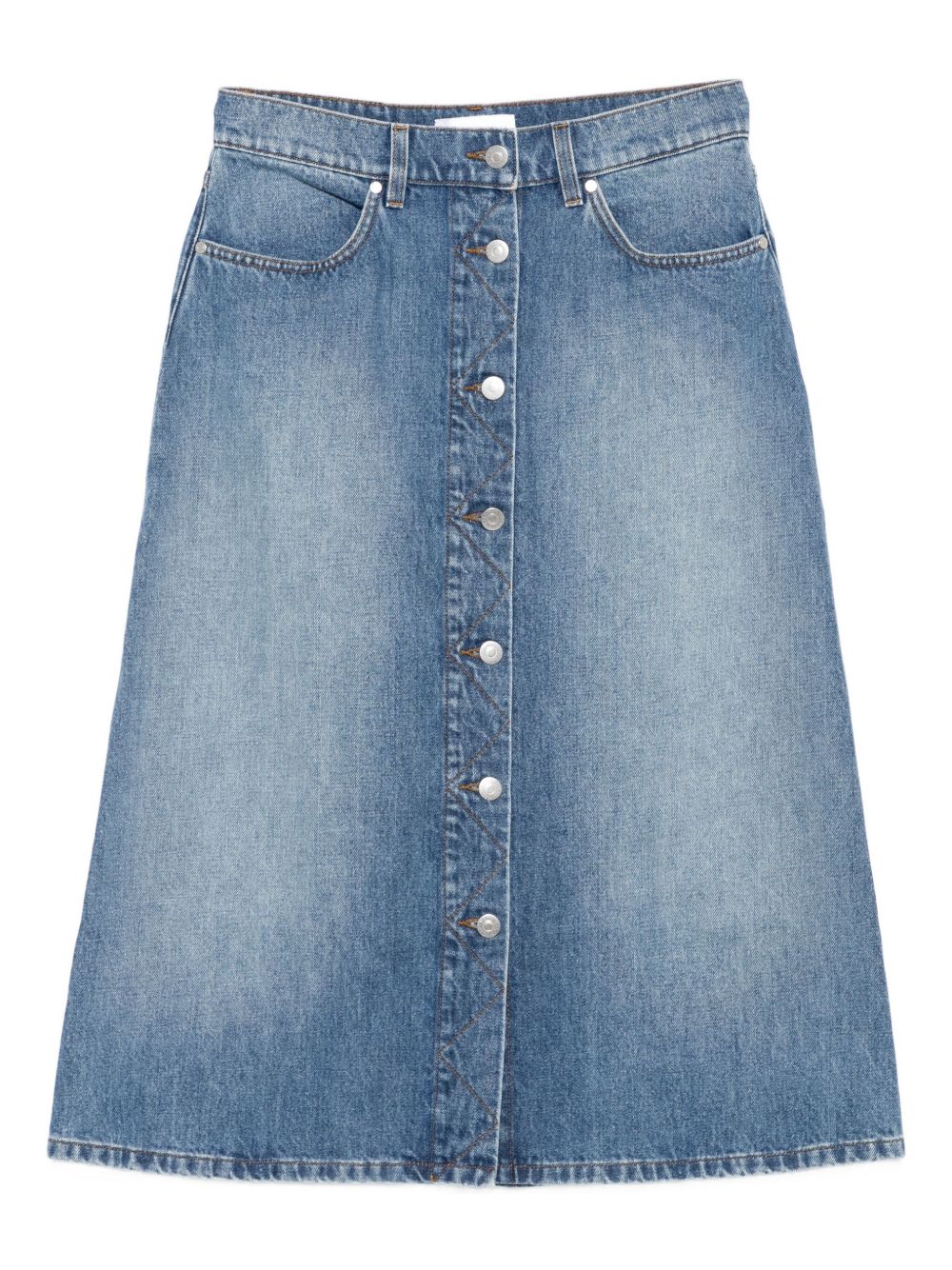 STELLA MCCARTNEY Denim Cotton Midi Skirt for Women