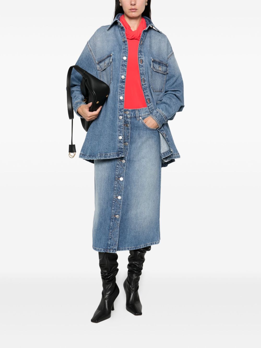 STELLA MCCARTNEY Cotton Button-Up Shirt with Flap Pockets