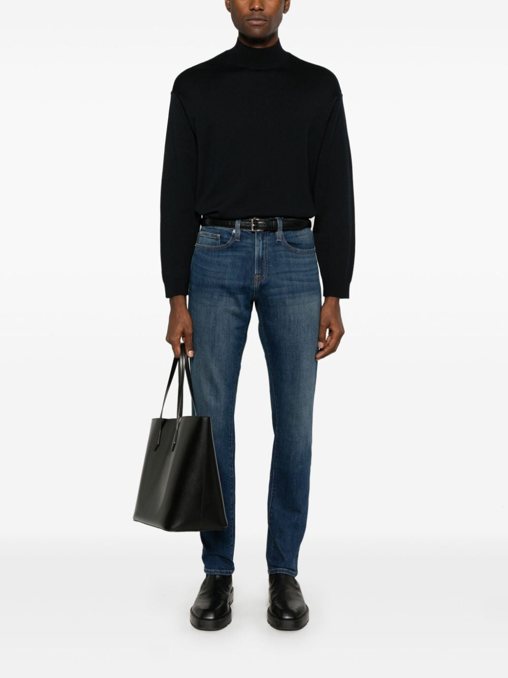 EMPORIO ARMANI Men's Mock Neck Sweater