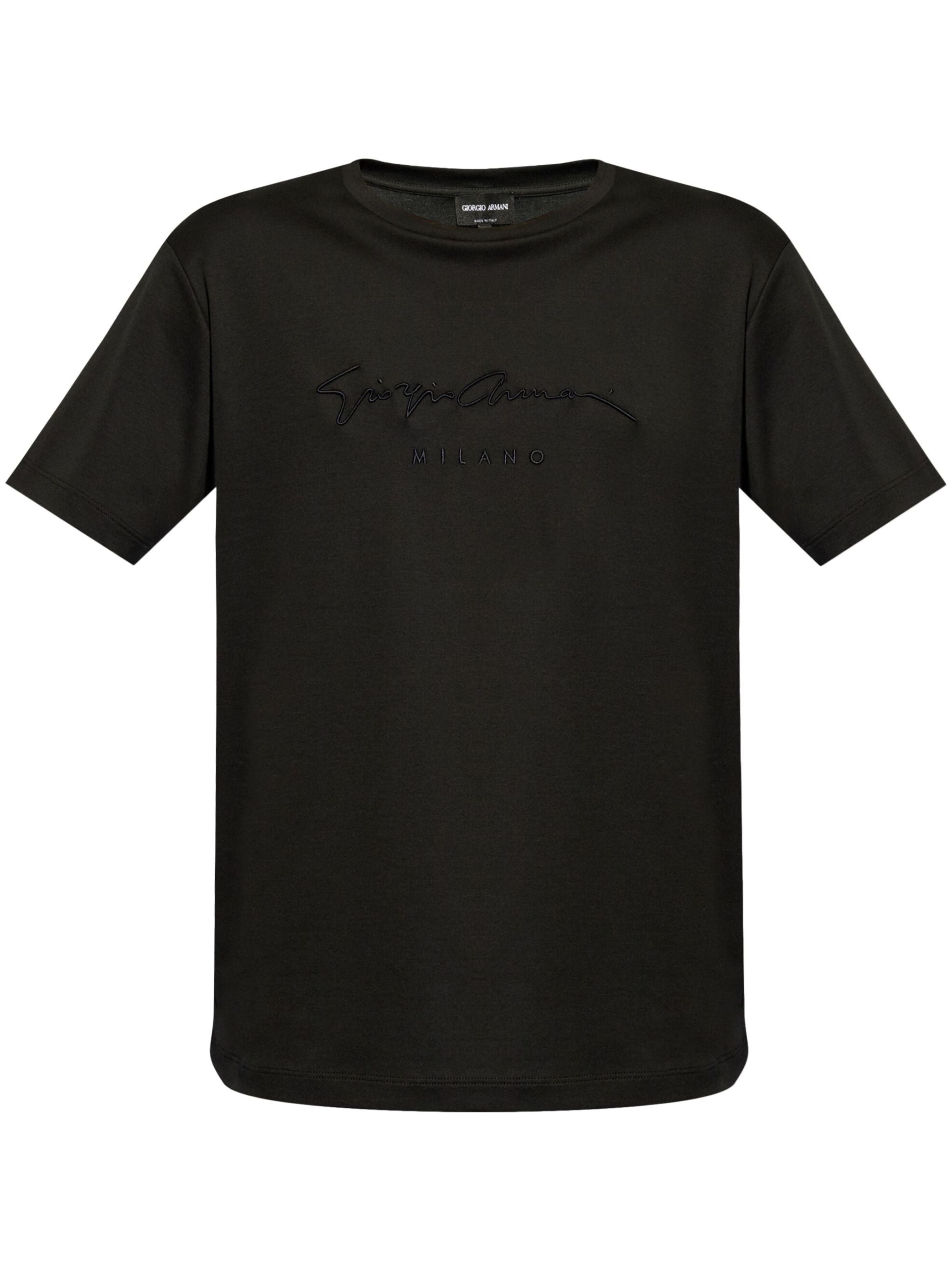 GIORGIO ARMANI Classic Cotton T-Shirt for Men - FW25 Collection