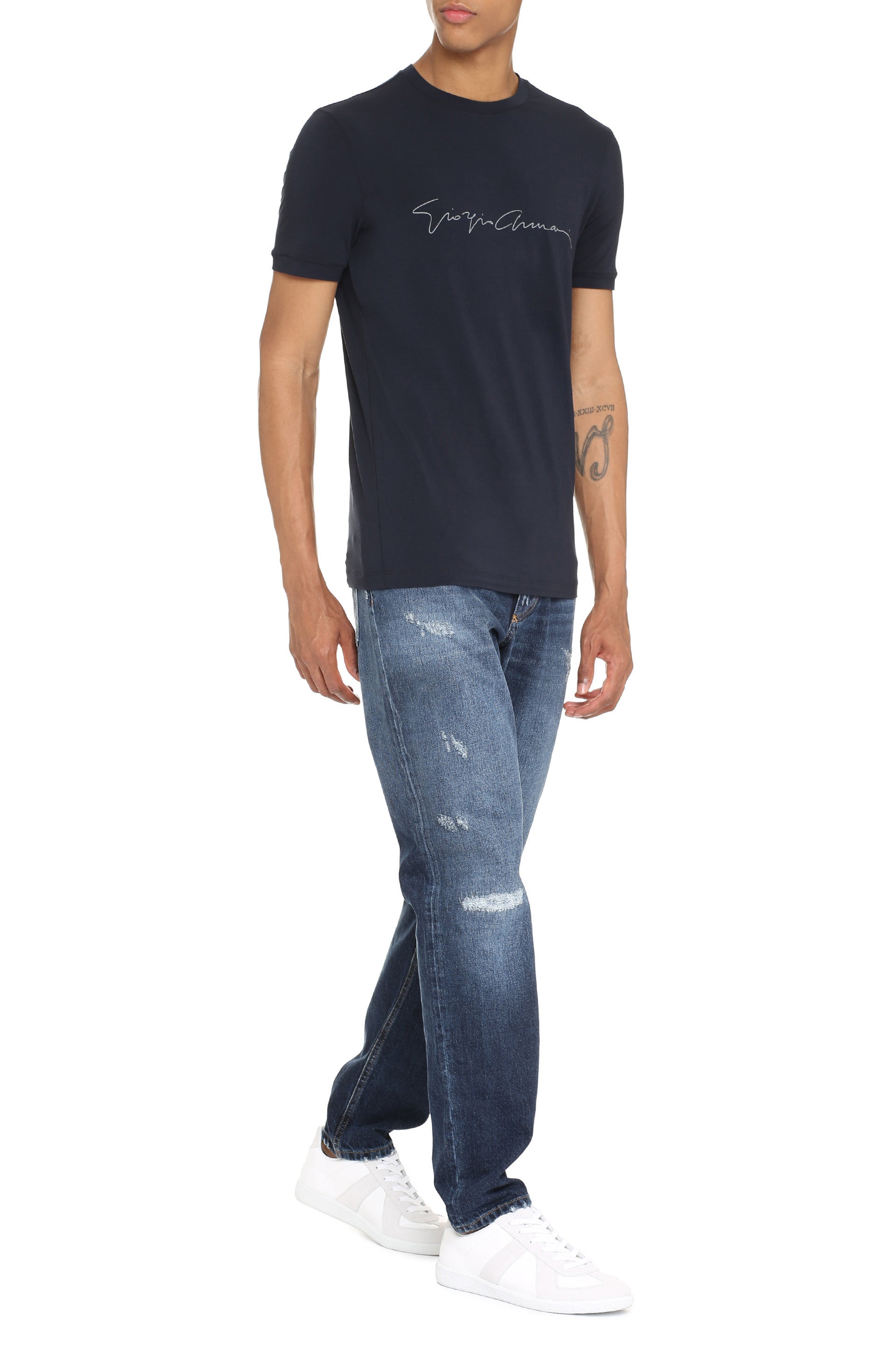 GIORGIO ARMANI Classic Logo T-Shirt for Men