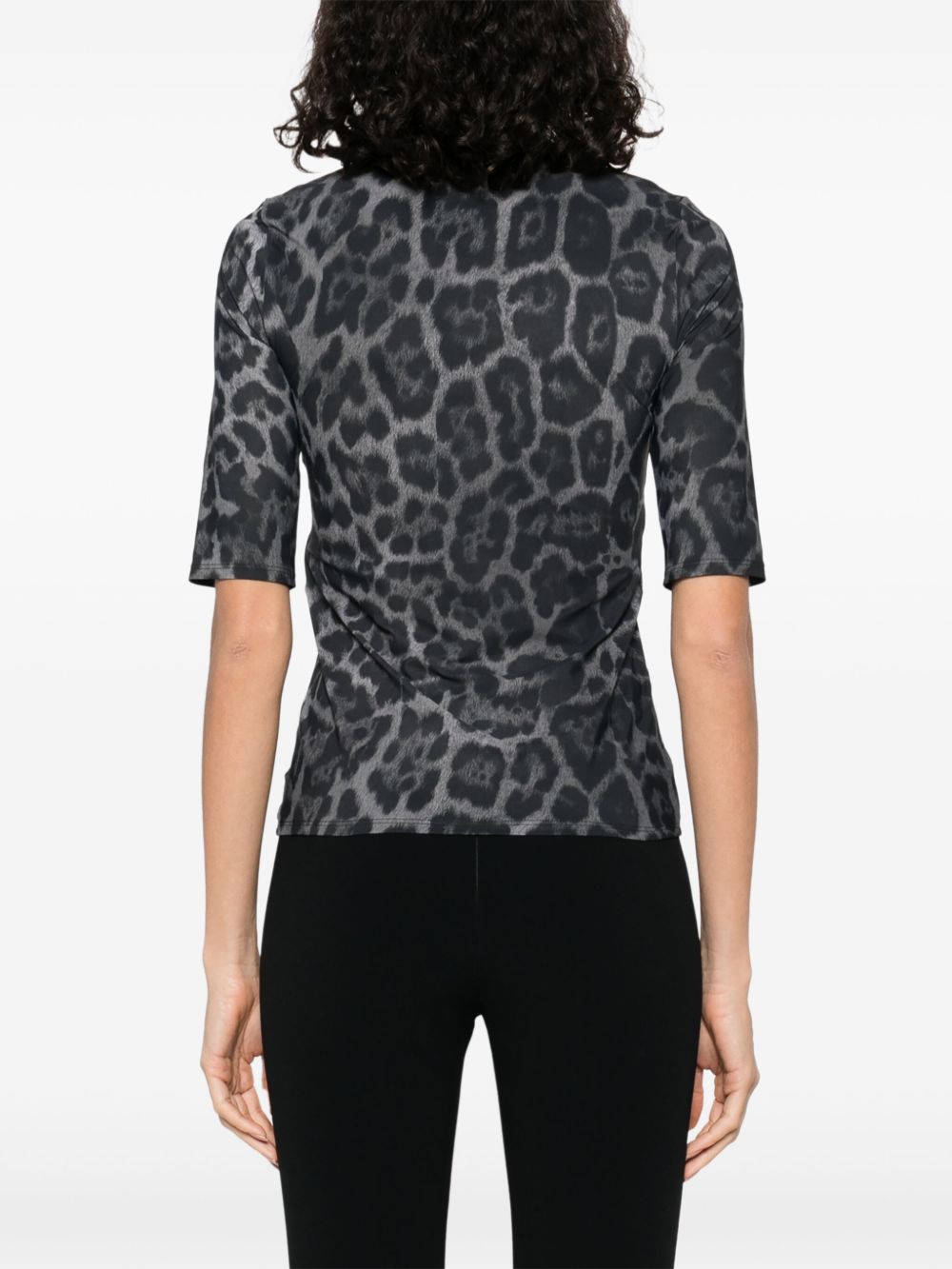 STELLA MCCARTNEY Leopard Print Crew Neck Top
