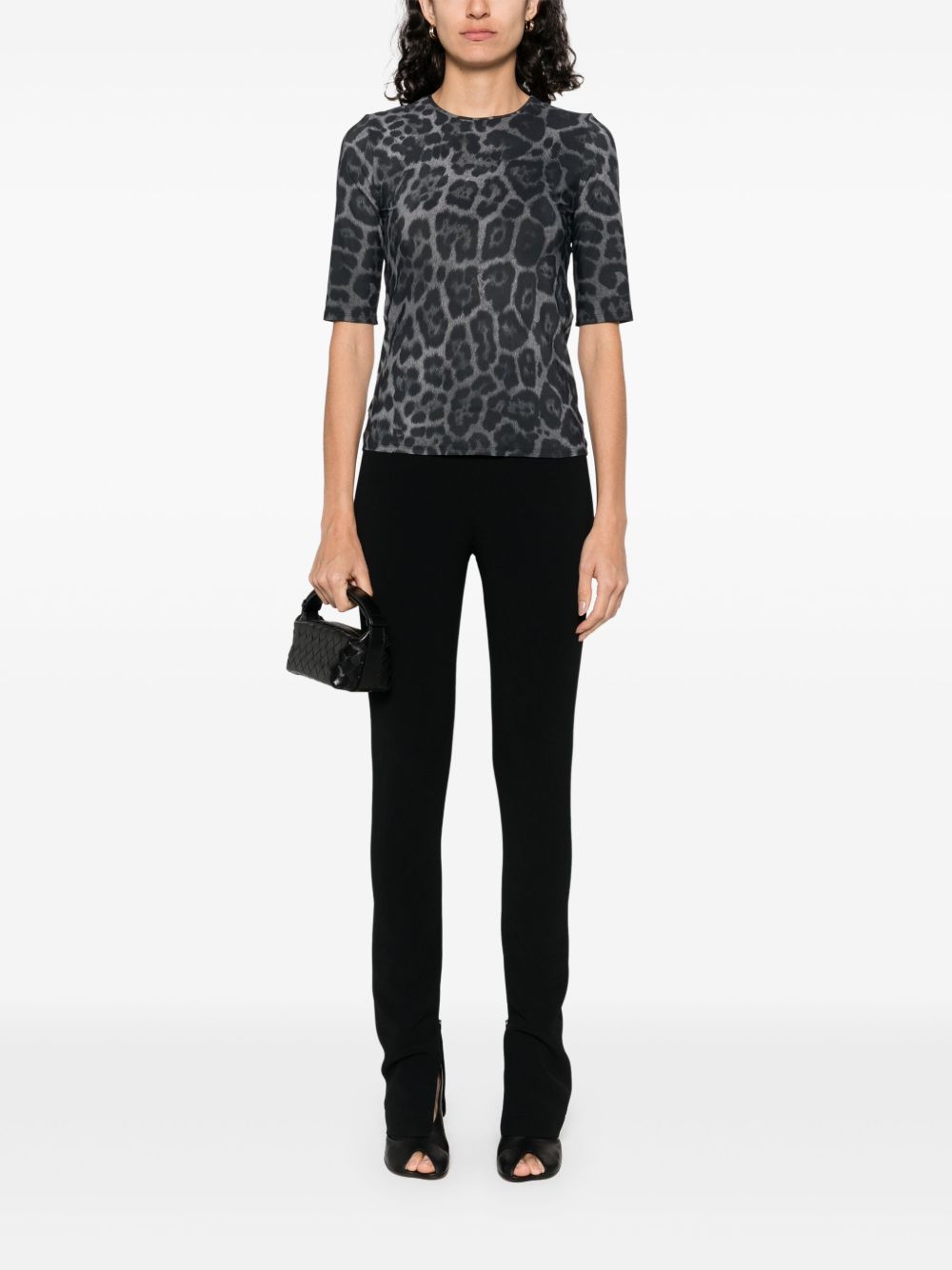 STELLA MCCARTNEY Leopard Print Crew Neck Top