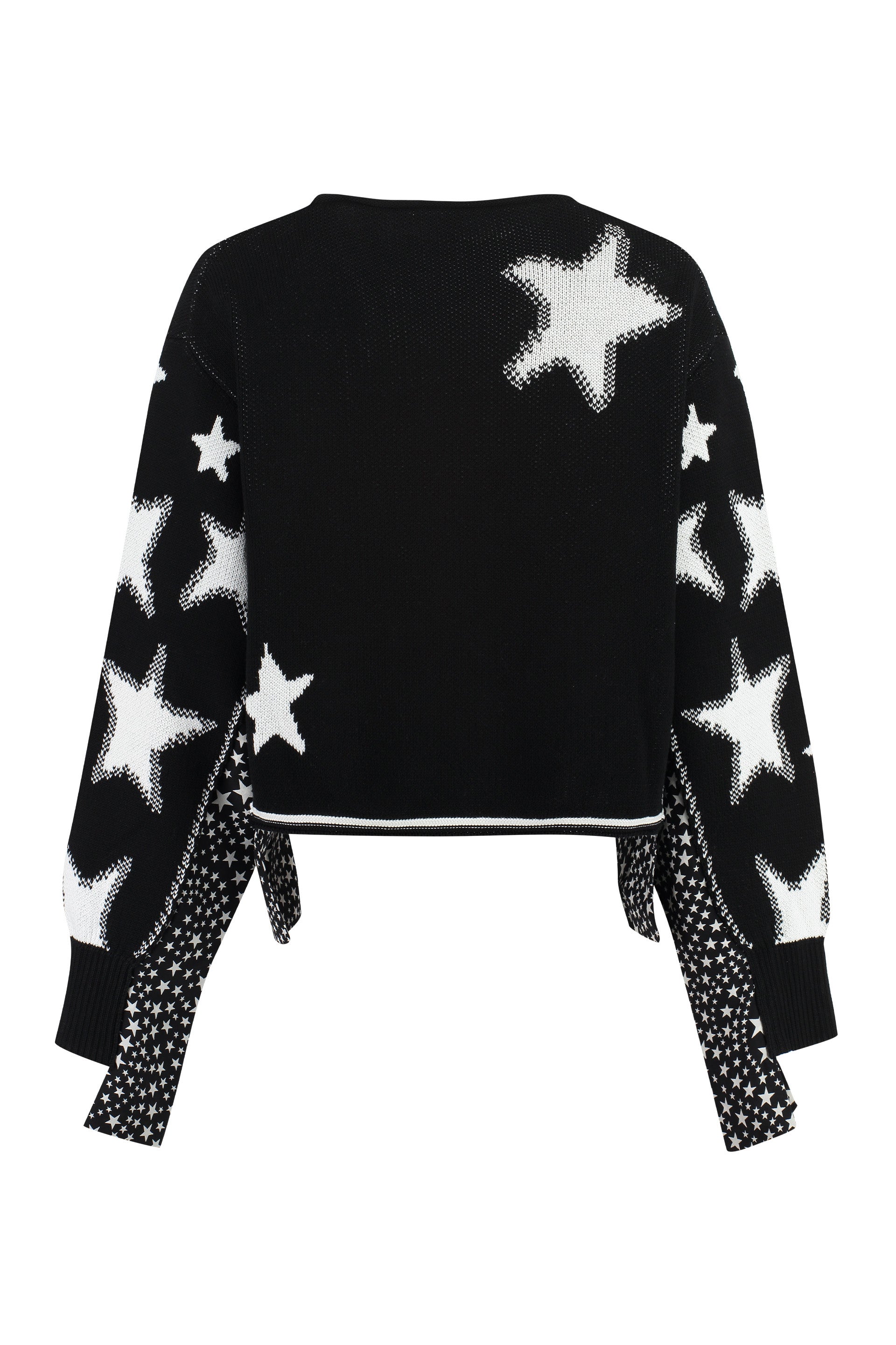 STELLA MCCARTNEY Long Sleeve Crew-Neck Sweater with Star Pattern