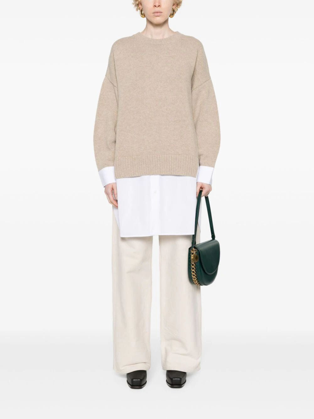 STELLA MCCARTNEY Layered Wool and Cotton Sweater