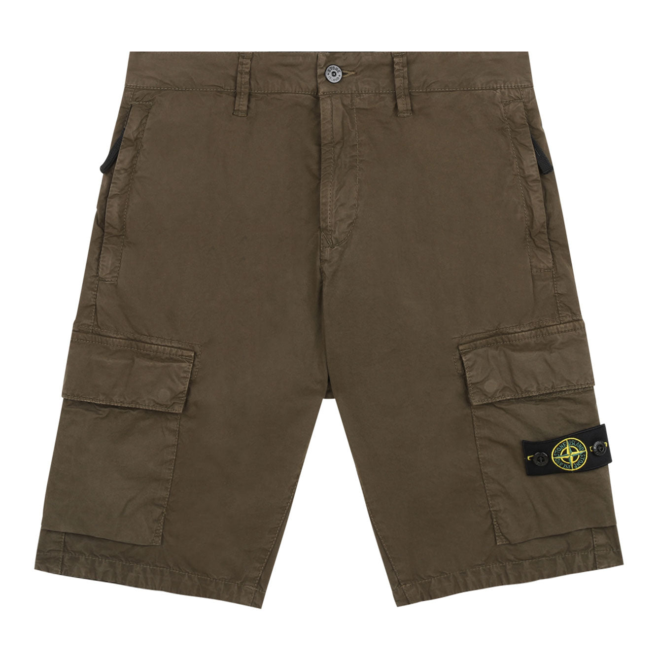 STONE ISLAND KIDS Mini Military Style Cotton Shorts for Boys