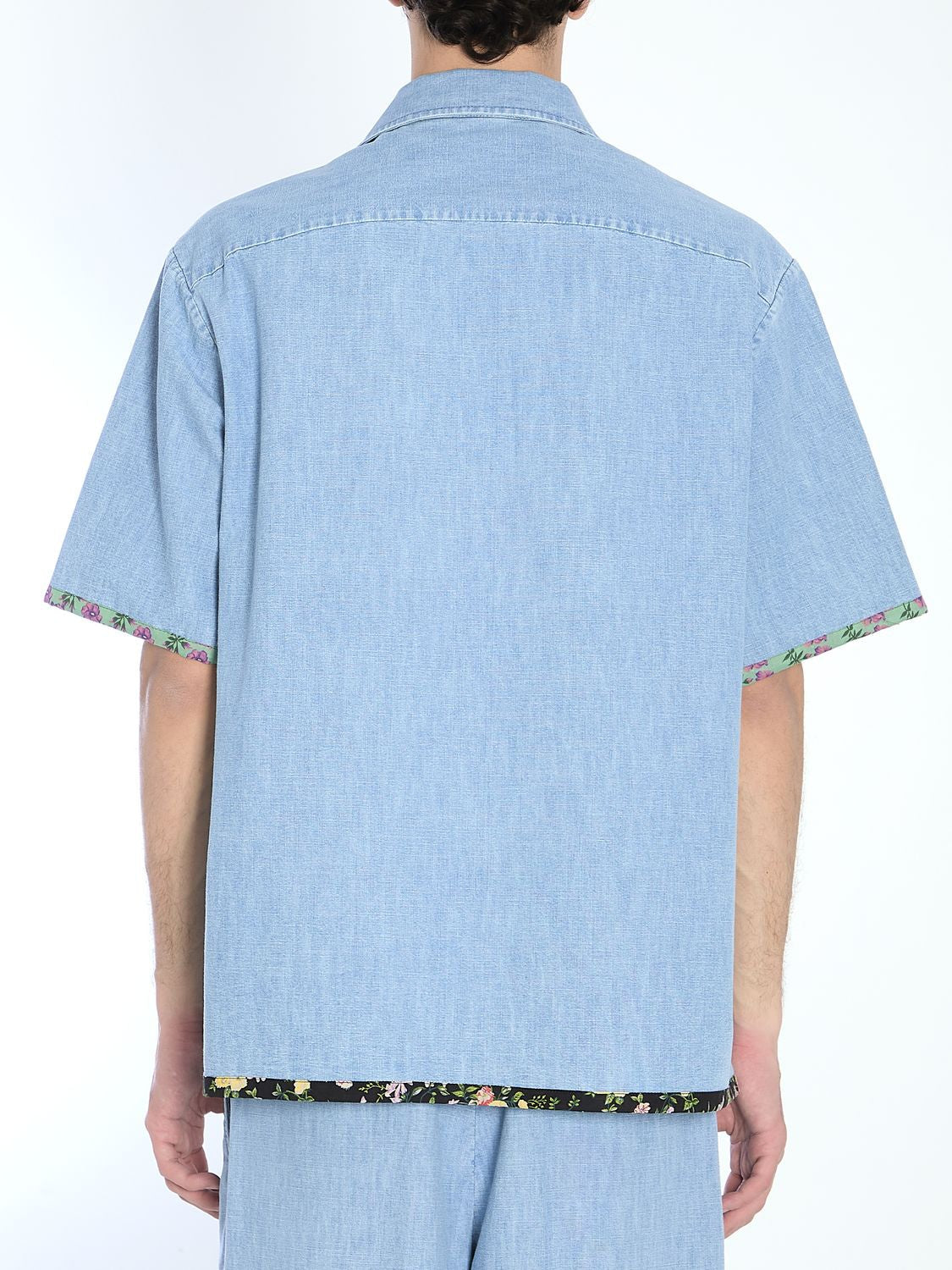 VALENTINO GARAVANI Short-Sleeved Denim Shirt IT 48