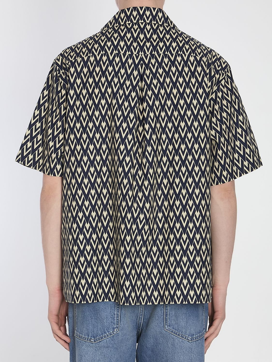 VALENTINO GARAVANI Mini Bowling Shirt with All-Over Print - Size 50