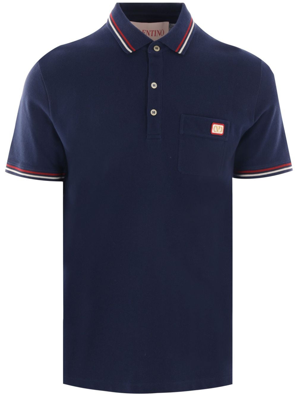 VALENTINO Classic Polo Shirt with Vlogo Patch - Size L