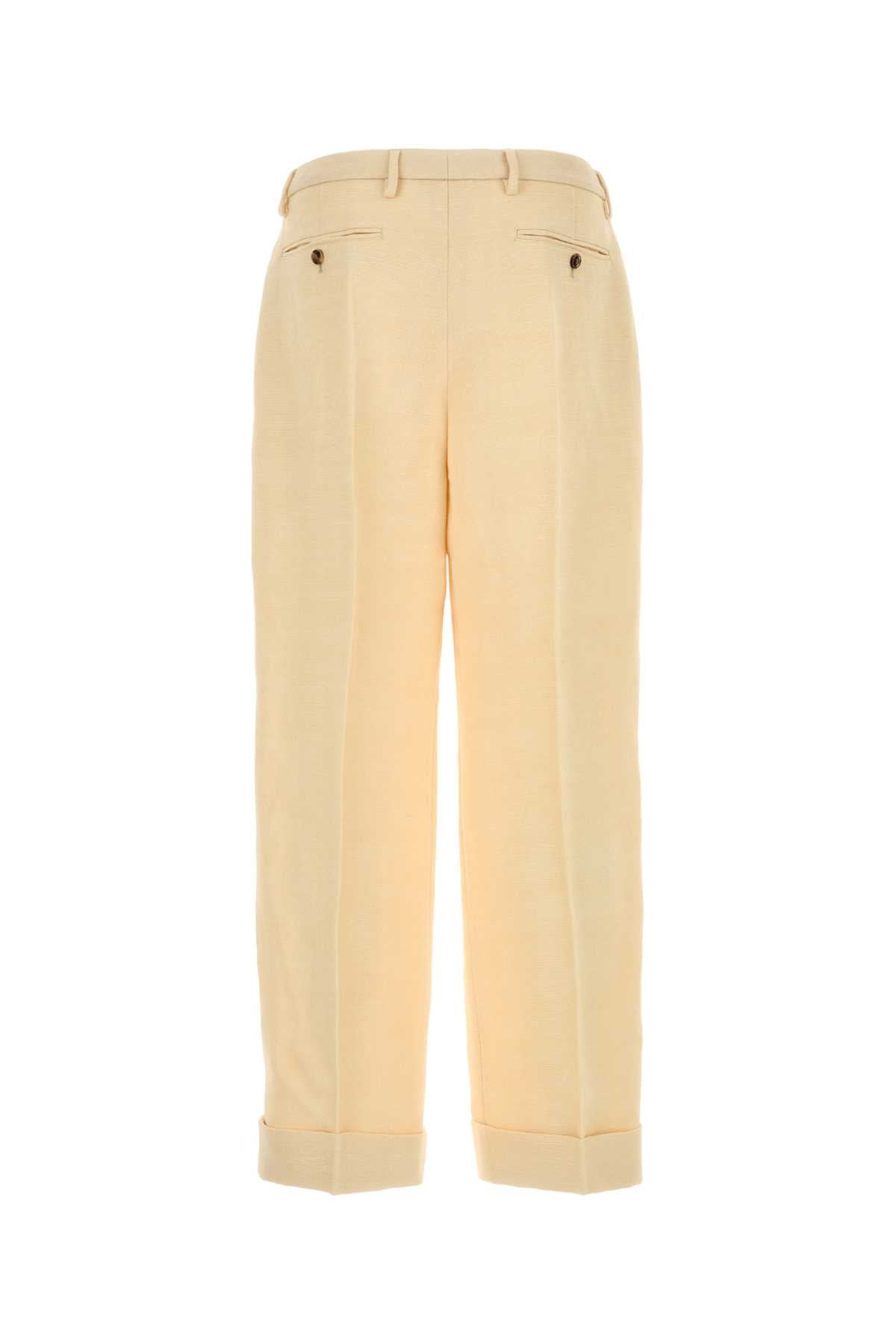 VALENTINO GARAVANI Cream Jute Blend Pant for Men
