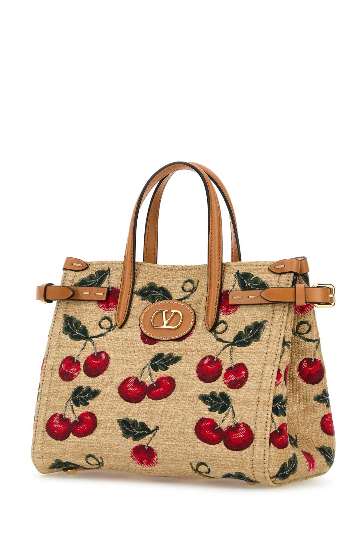 VALENTINO GARAVANI Mini Embroidered Raffia Antibes Handbag