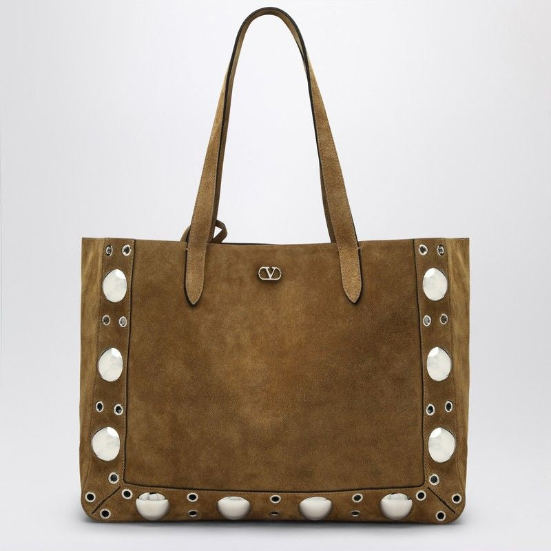VALENTINO GARAVANI Suede Nellcote Shopping Tote Handbag