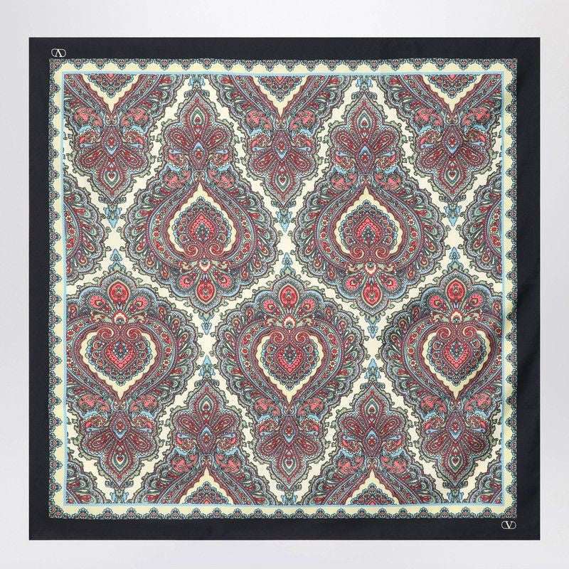 VALENTINO GARAVANI Silk Scarf with Paisley Print