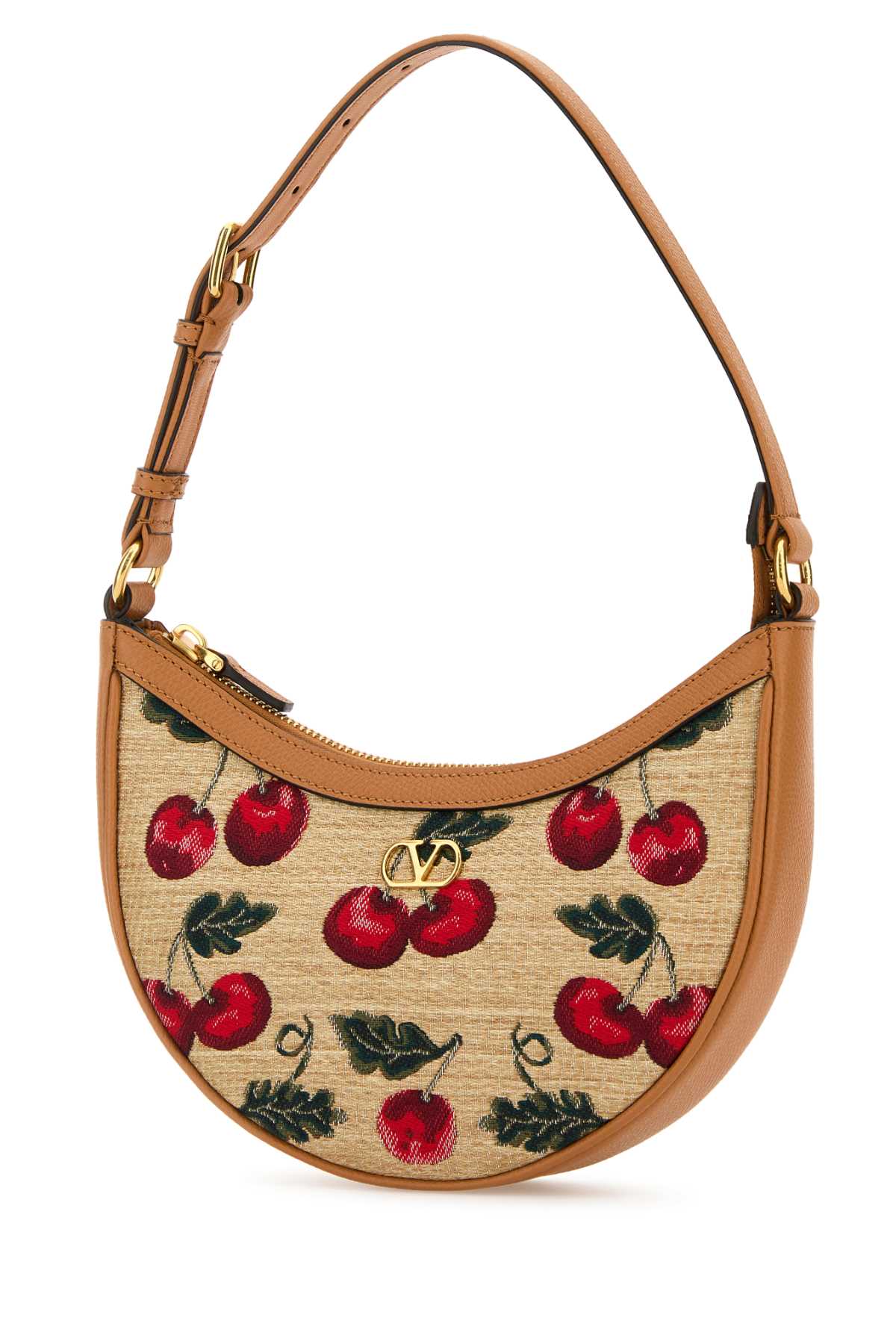 VALENTINO GARAVANI Mini Raffia Vlogo Signature Shoulder Bag