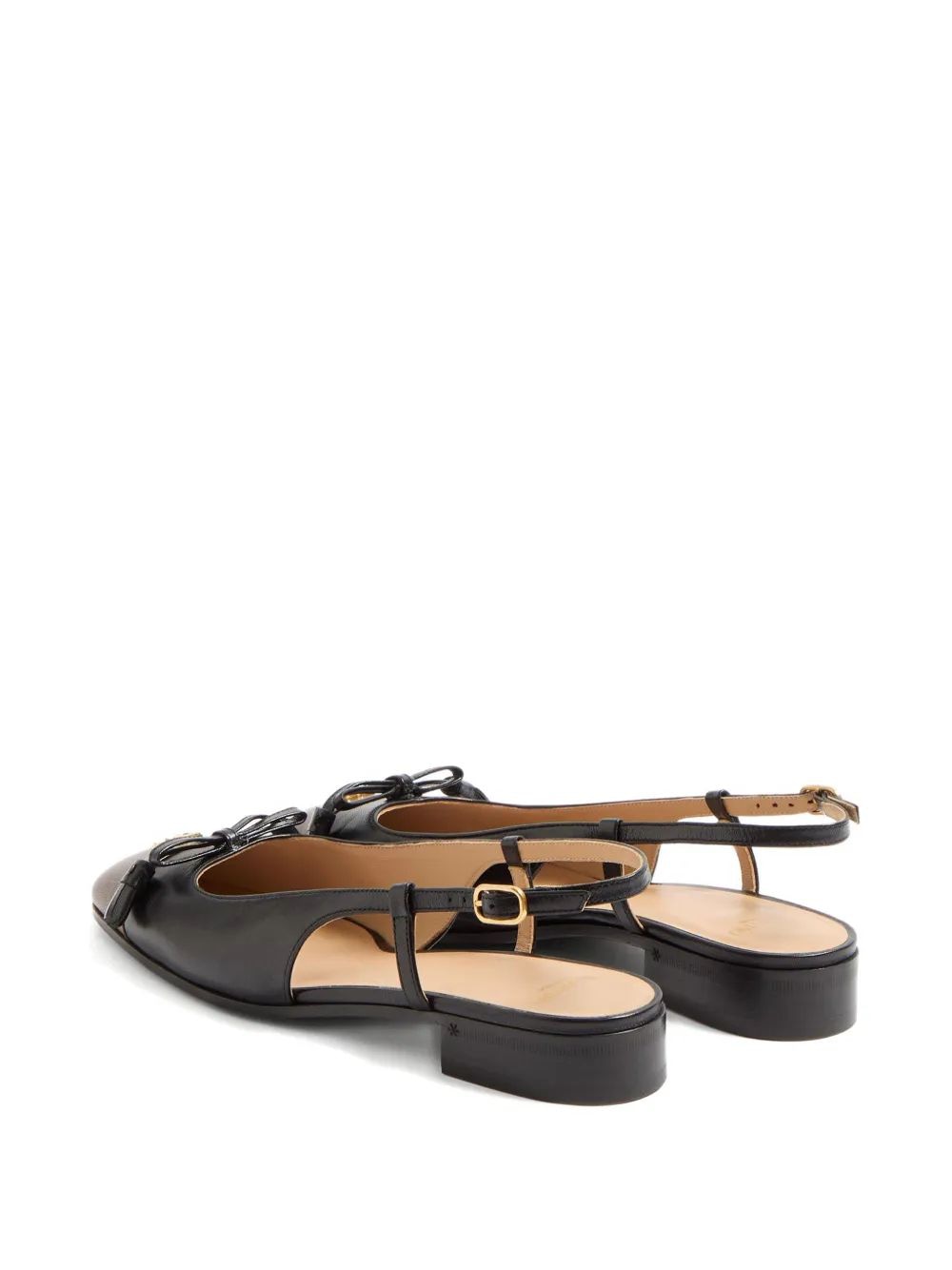 VALENTINO GARAVANI Two-Tone Leather Valet Ballerinas for Women