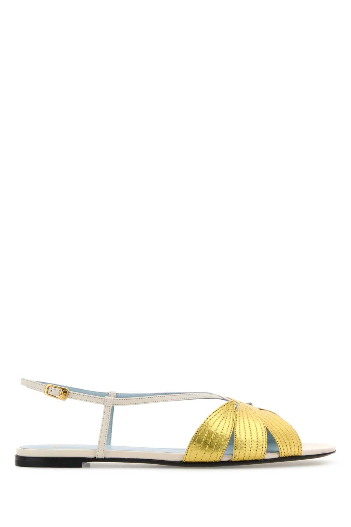 VALENTINO GARAVANI Leather Foliage Sandals for Women