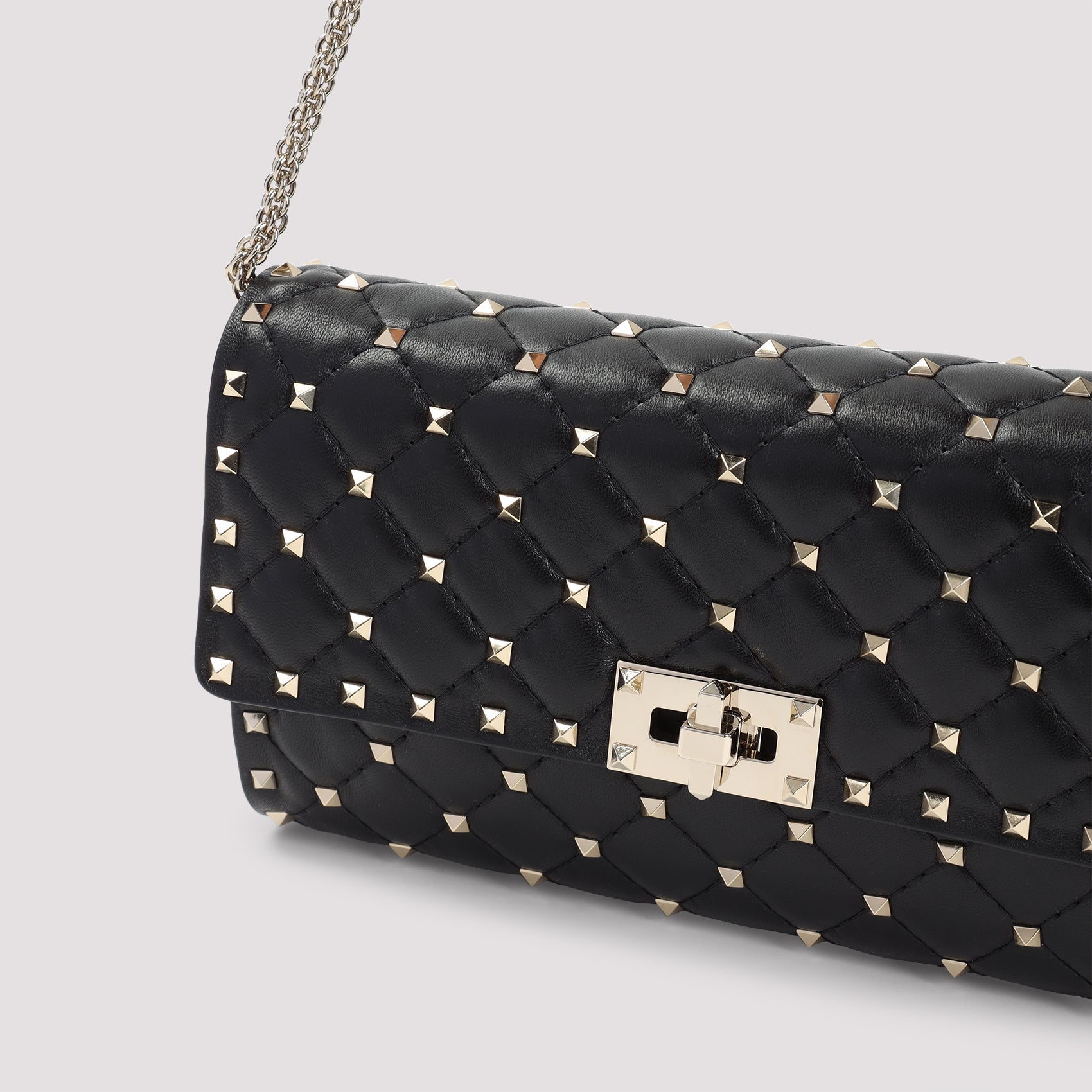 VALENTINO GARAVANI Mini Rockstud Clutch with Quilted Design