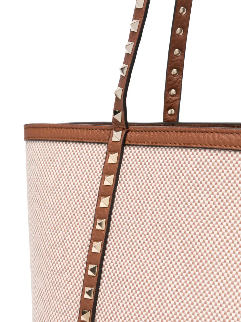 VALENTINO GARAVANI Rockstud Plaid Mini Tote Handbag