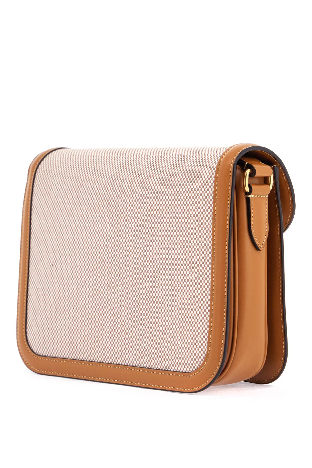 VALENTINO GARAVANI Two-Tone Canvas and Leather 9to5 Shoulder Handbag