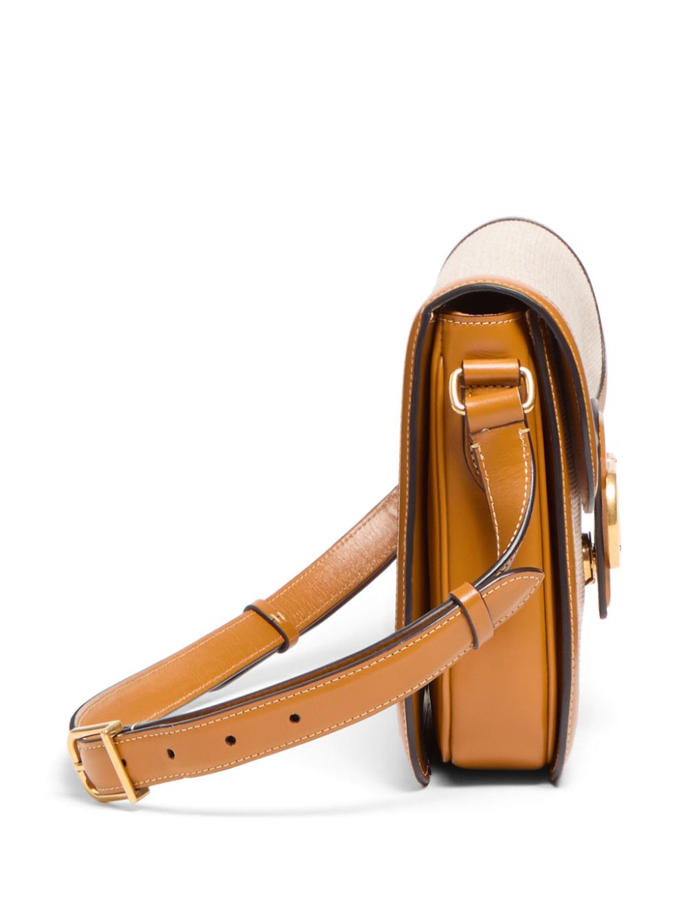 VALENTINO GARAVANI Two-Tone Canvas and Leather 9to5 Shoulder Handbag