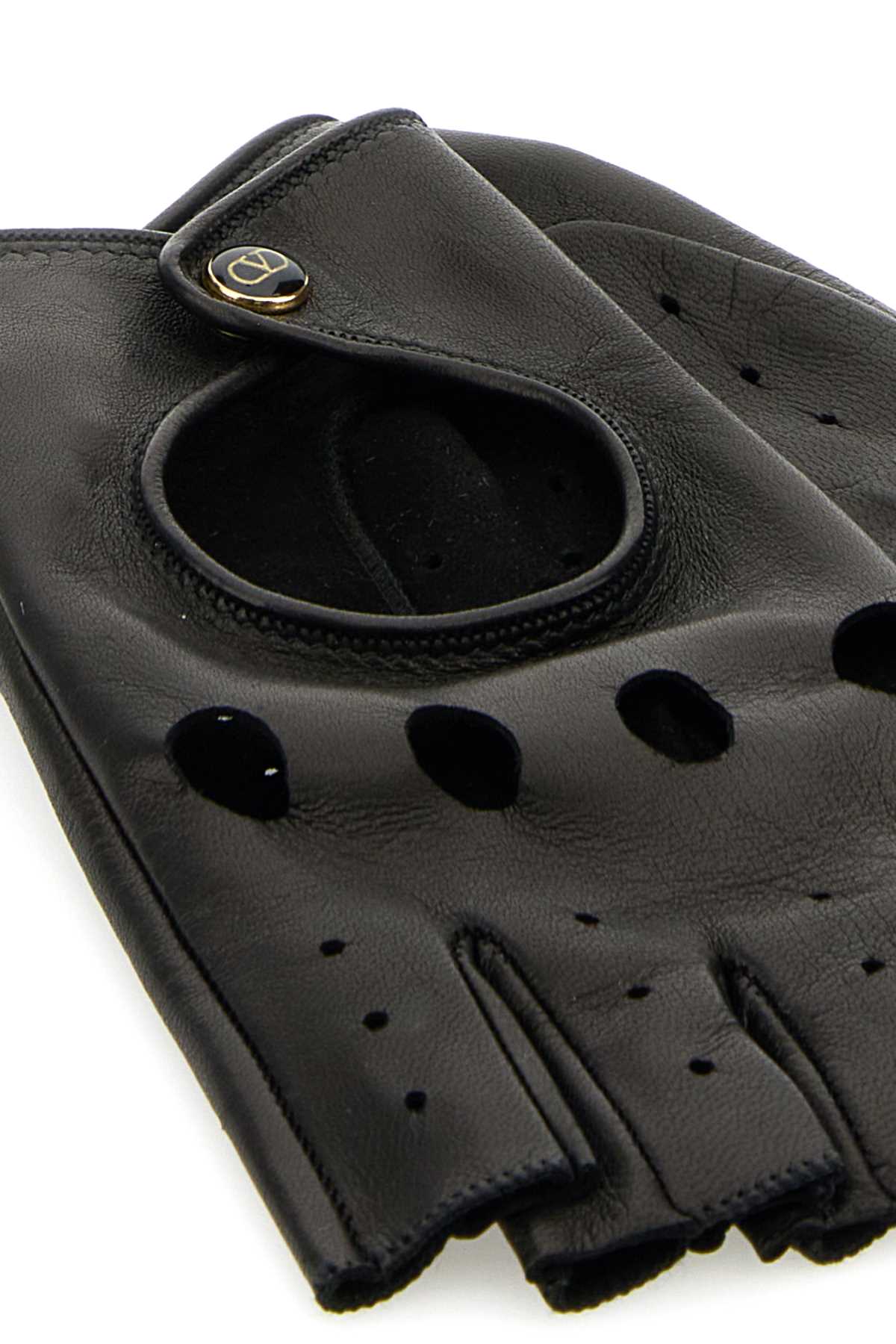 VALENTINO GARAVANI Fingerless Leather Gloves with Vlogo Signature