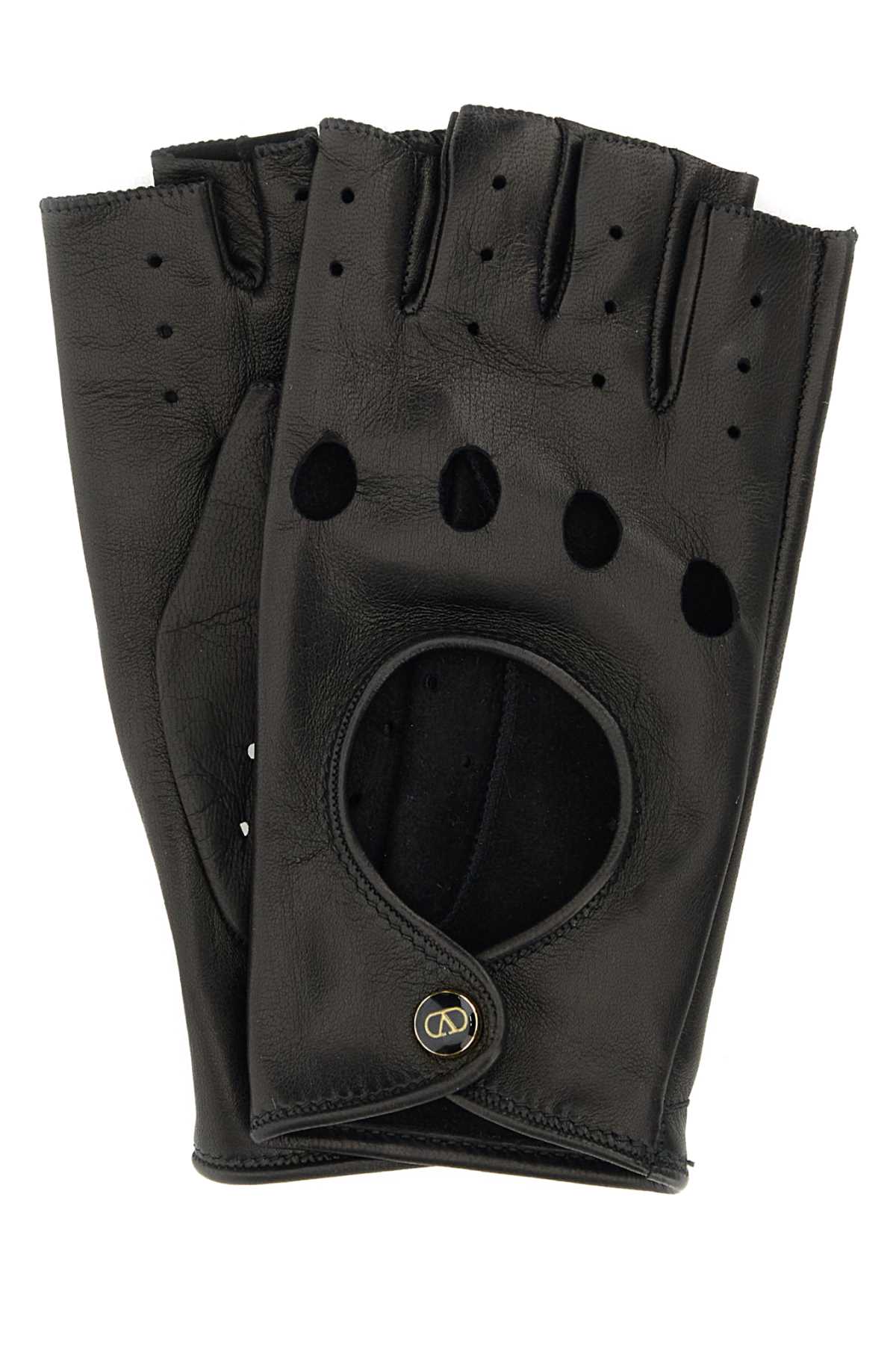 VALENTINO GARAVANI Fingerless Leather Gloves with Vlogo Signature