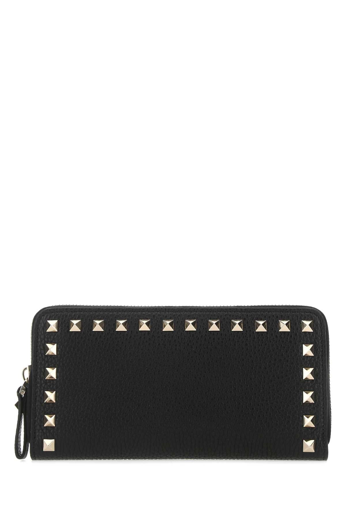 VALENTINO GARAVANI Mini Leather Rockstud Zip Around Wallet