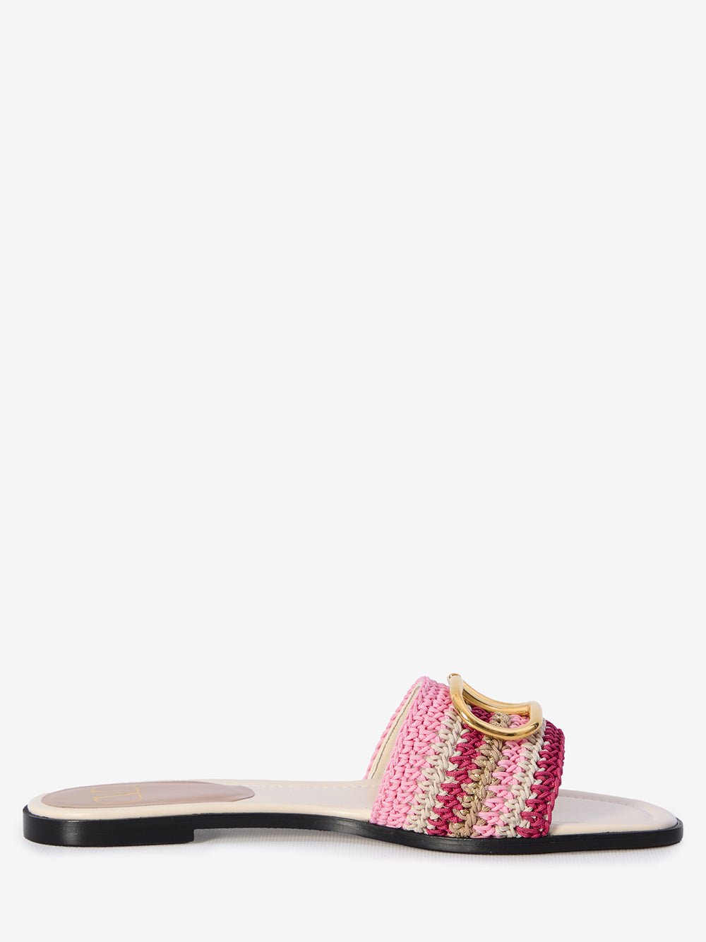 VALENTINO GARAVANI Signature Slide Sandals with Antique Finish - 5mm Heel