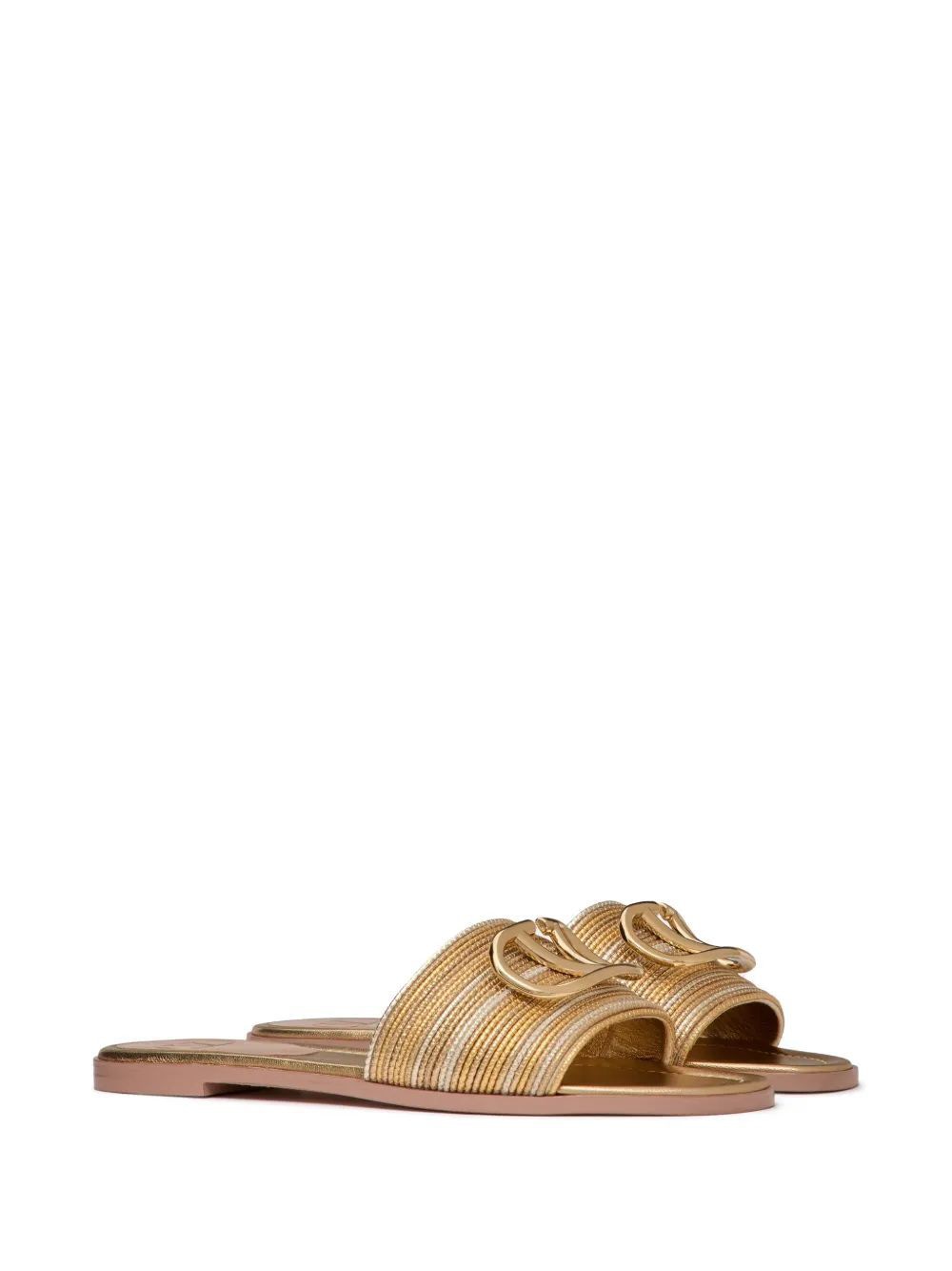 VALENTINO GARAVANI Golden Logo Sandal for Women