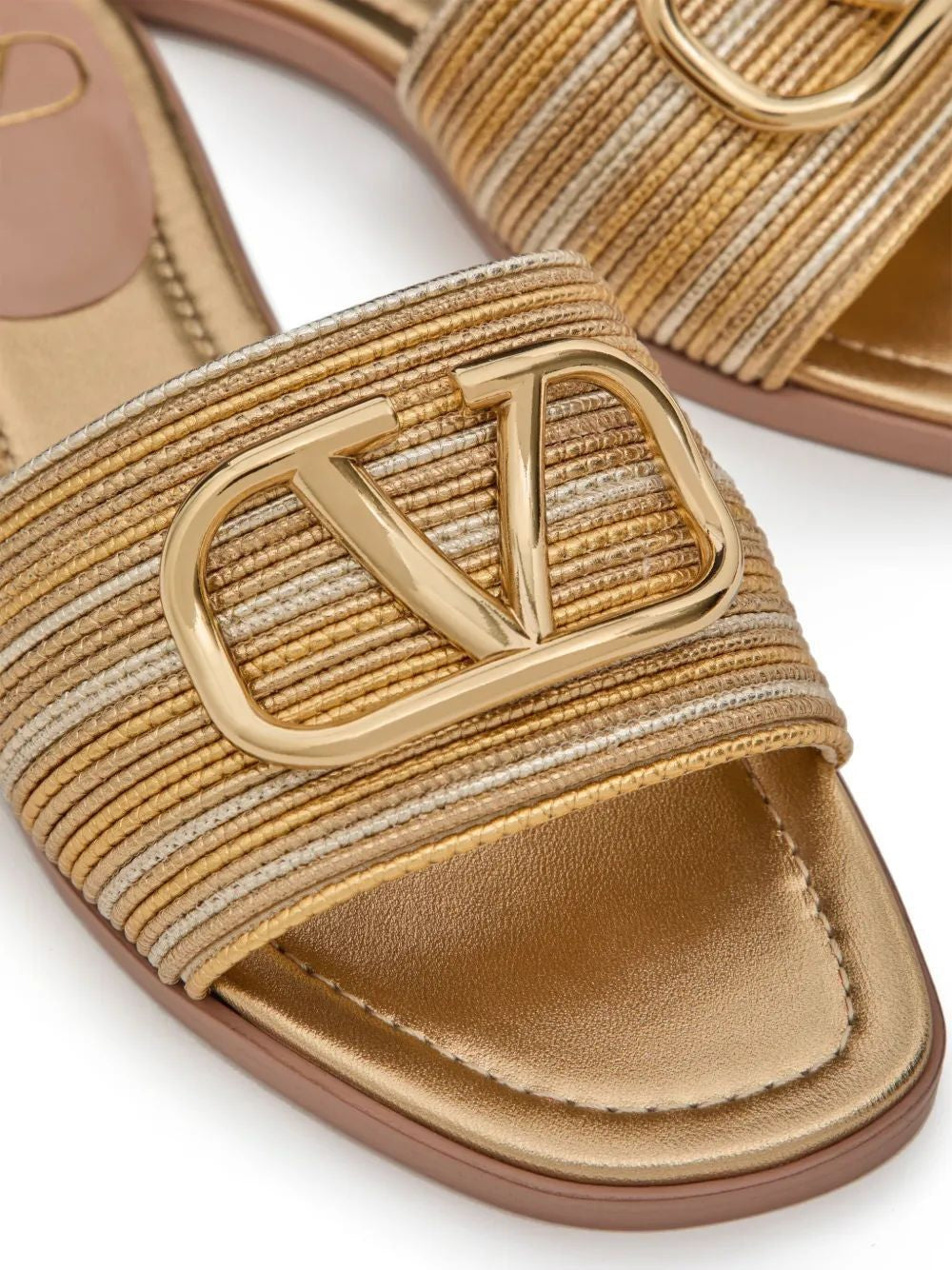 VALENTINO GARAVANI Golden Logo Sandal for Women