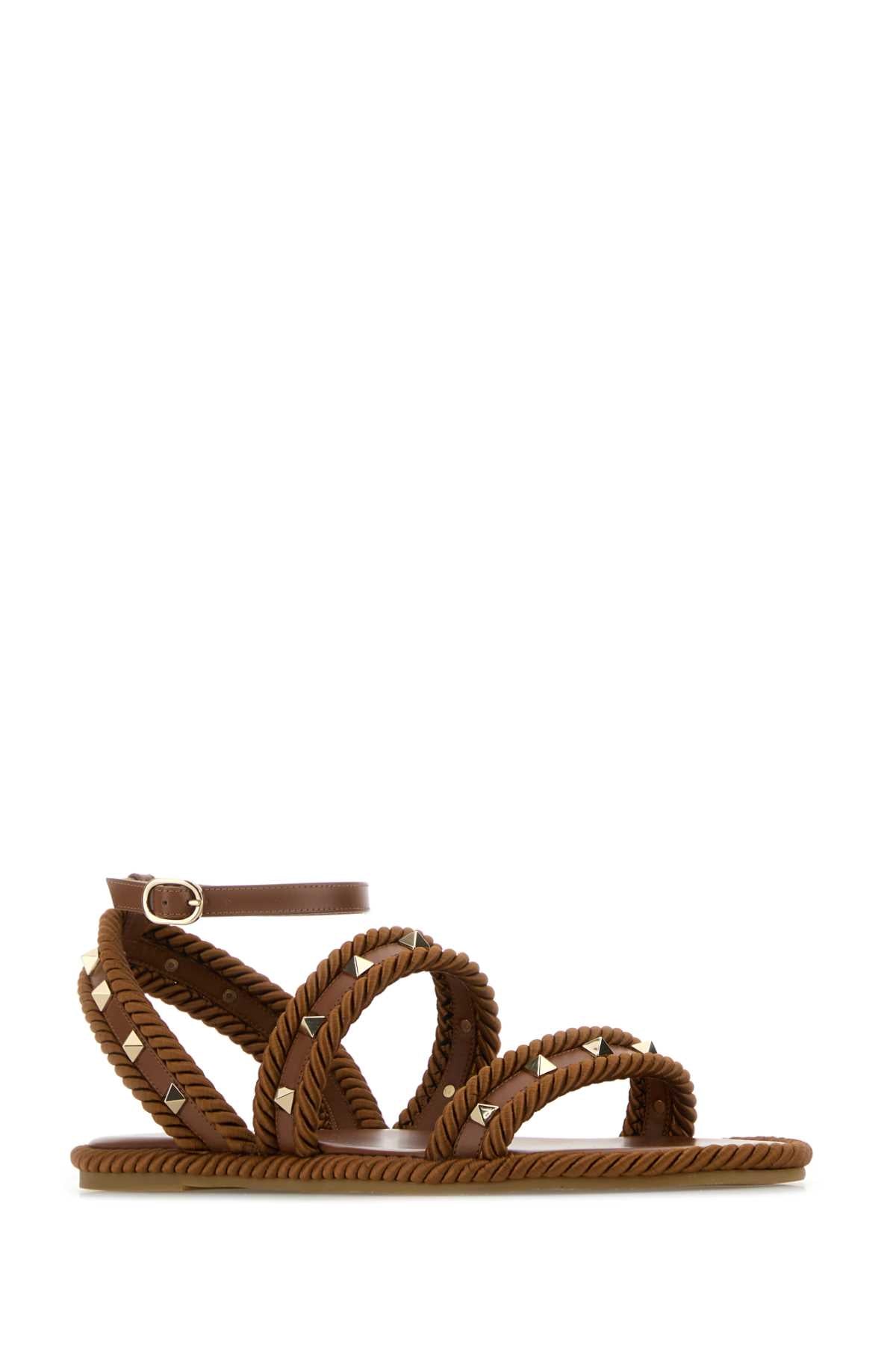 VALENTINO GARAVANI Rockstud Fabric Sandals for Women
