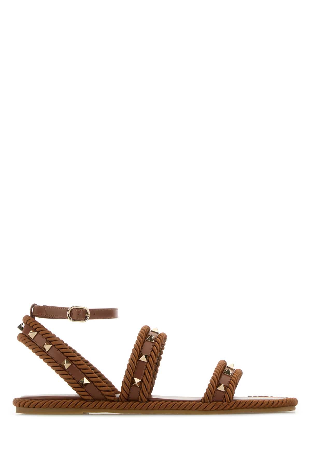 VALENTINO GARAVANI Rockstud Fabric Sandals for Women