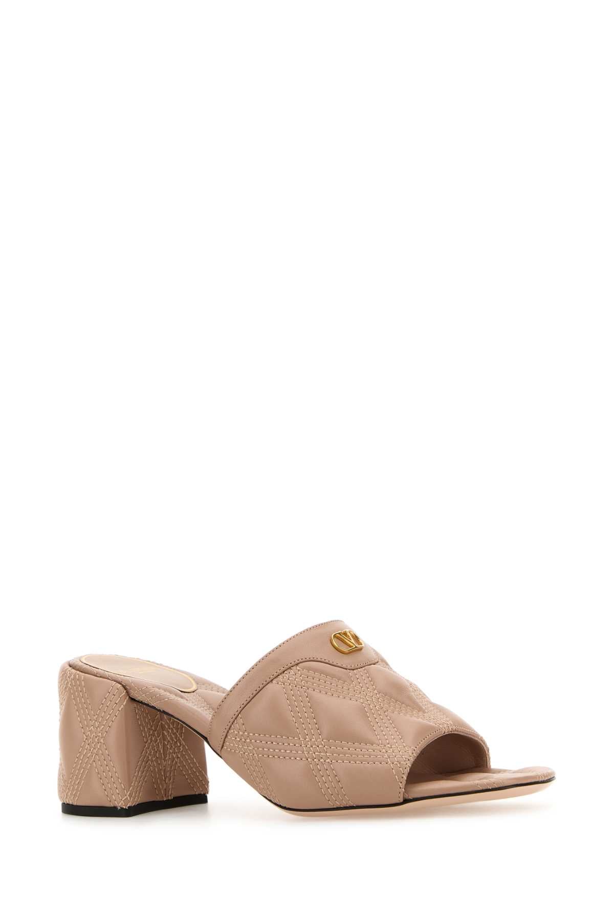 VALENTINO GARAVANI Leather Flat Slide Sandals