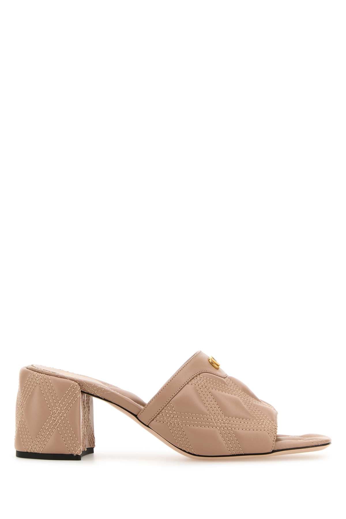 VALENTINO GARAVANI Leather Flat Slide Sandals