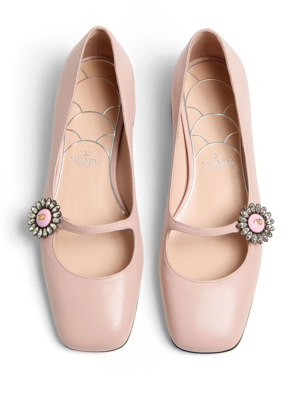 VALENTINO GARAVANI Ballerina Flats with Crystal Detail