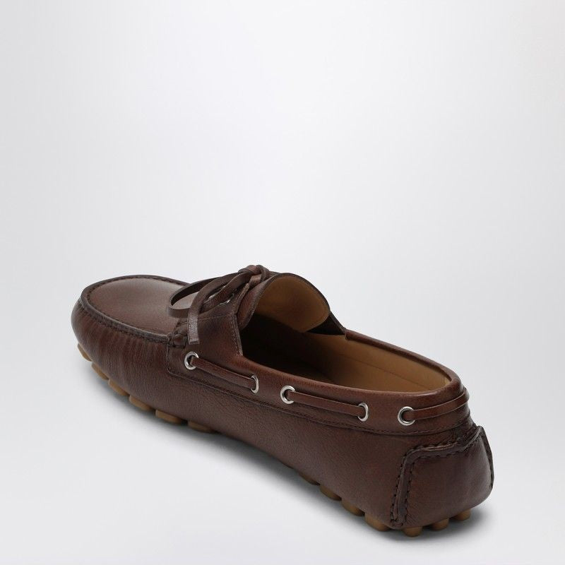 VALENTINO GARAVANI Leather Moccasin Driver with Vlogo Detail