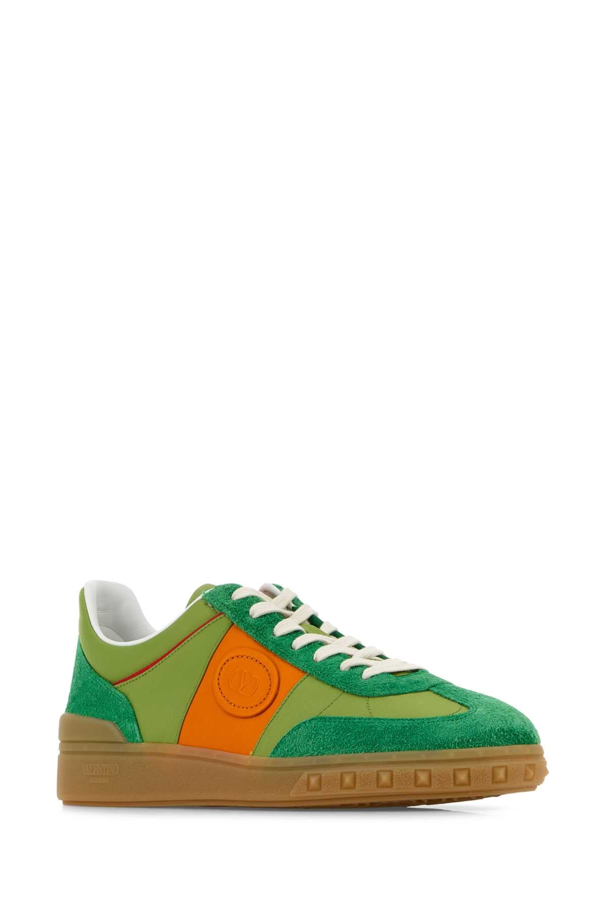 VALENTINO GARAVANI Multicolor Suede and Fabric Upvillage Sneaker for Men - SS25