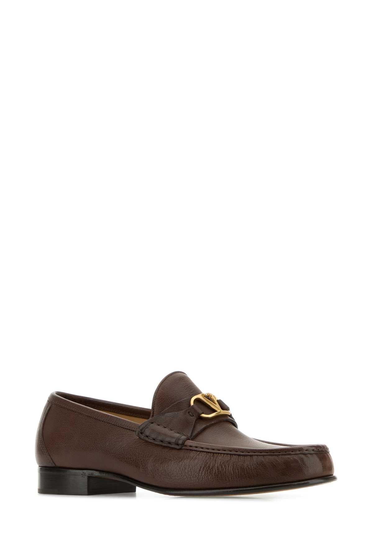 VALENTINO GARAVANI Leather Vlogo Loafers for Men