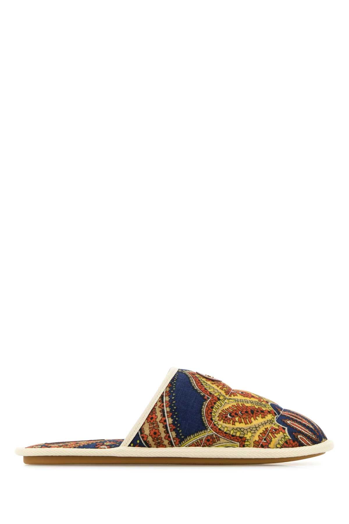 VALENTINO GARAVANI Printed Fabric Slide Slippers for Men
