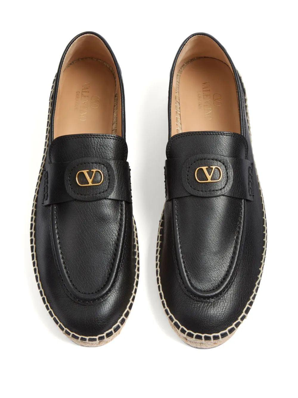 VALENTINO GARAVANI Leather Vlogo Espadrilles for Men