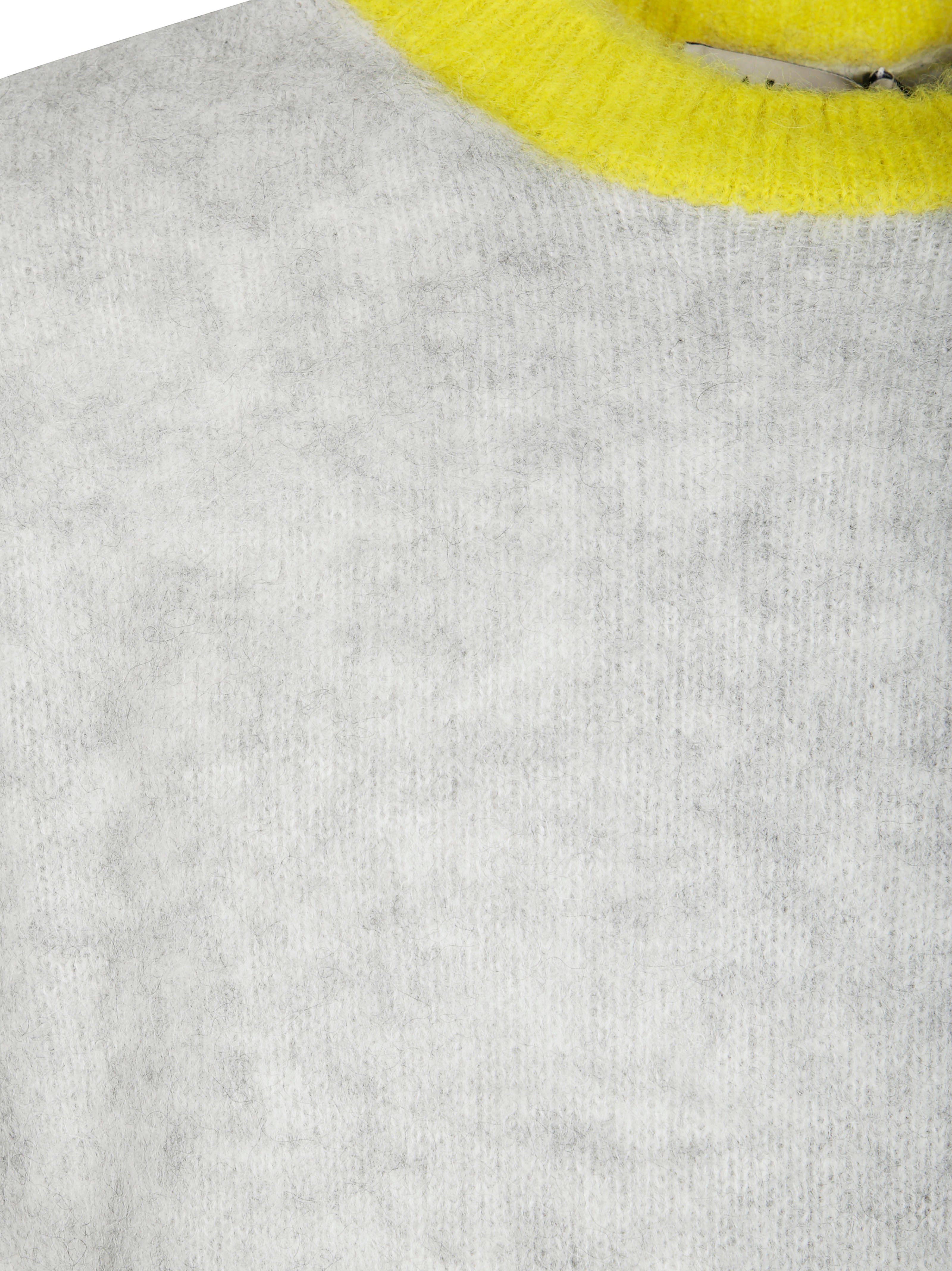 Altea Alpaca Crewneck Sweater with Yellow Accents - Women's